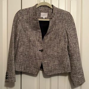 Gray LOFT Tweed Blazer